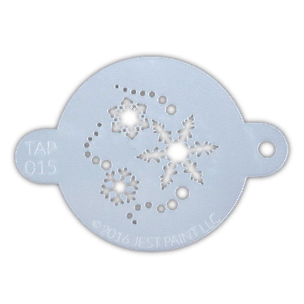 TAP 015 Snowflakes Face Painting Stencil - Fusion Body Art tap-015-snowflakes-face-painting-stencil-fusion-body-art