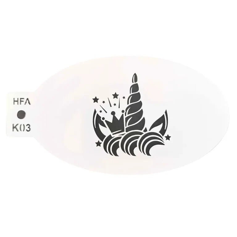 Unicorn Crown 2.0 Face Painting Stencil - SK03 - Fusion Body Art unicorn-crown-2-0-face-painting-stencil-sk03-fusion-body-art