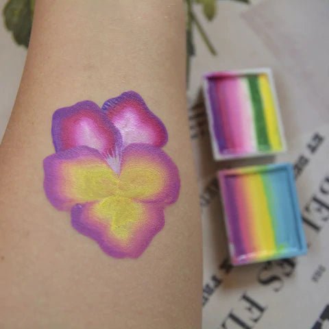 Learn perfect flowers | Delicate Violet Face Painting Design by Natalia Kirillova - Fusion Body Art