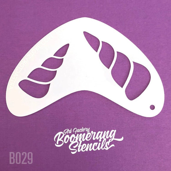 BOOMERANG - Face Paint Stencils by the Art Factory - Fusion Body Art