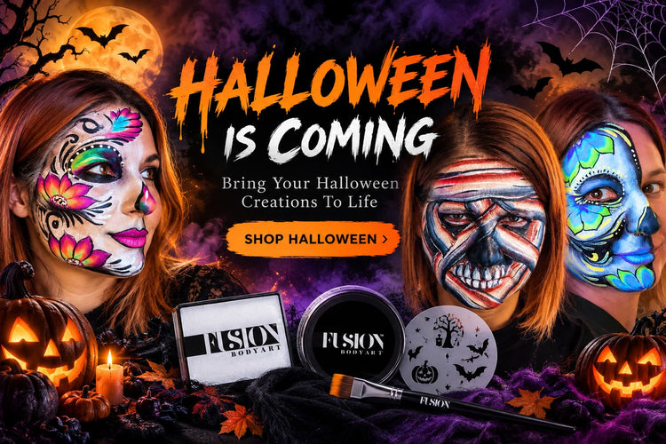 Halloween face paint and stencils at Fusion Body Art