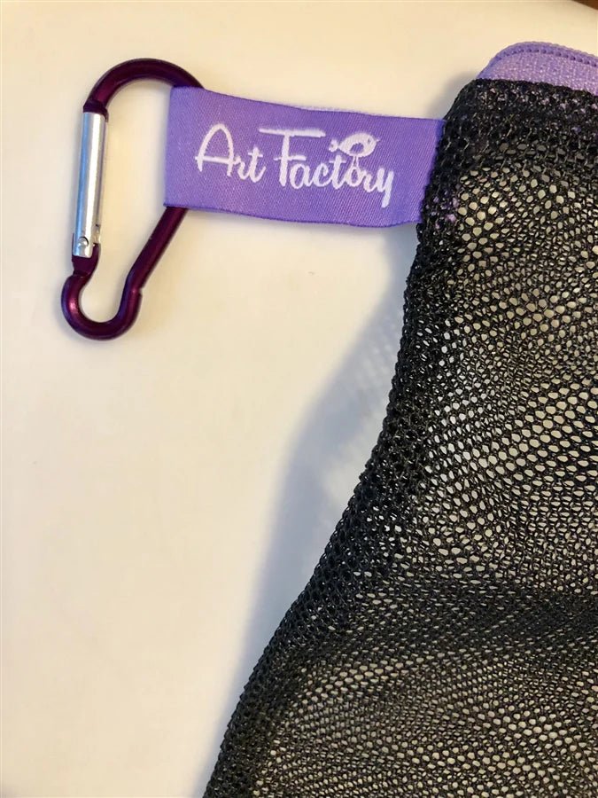 Art Factory Black Mesh sponge Bag with Carabiner - Fusion Body Art