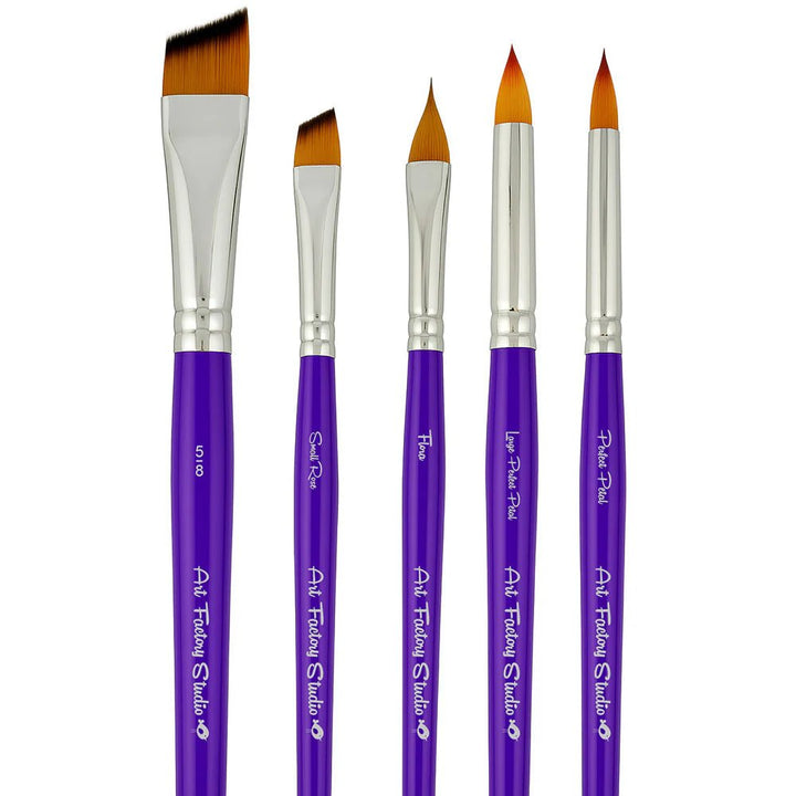 Art Factory Studio Face Paint Brush | Flower Essentials 5pk Set - Fusion Body Art