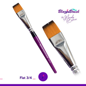 Blazin Face Painting Brush by Marcela Bustamante | 3/4 Inch Flat - Fusion Body Art