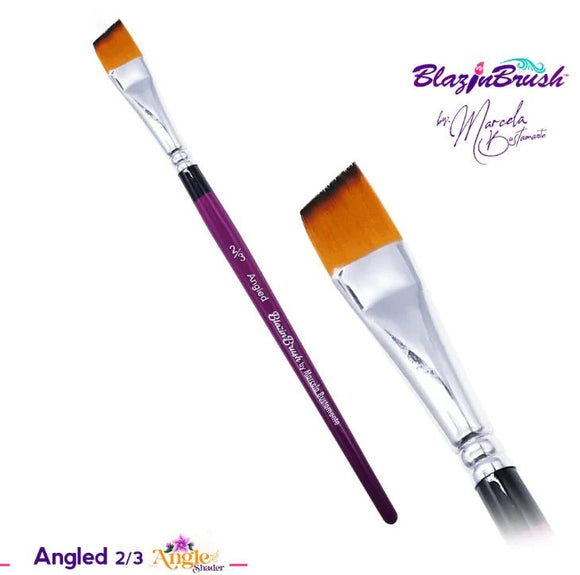 Blazin Face Painting Brush by Marcela Bustamante | Angled Shader 2/3 Inch - Fusion Body Art