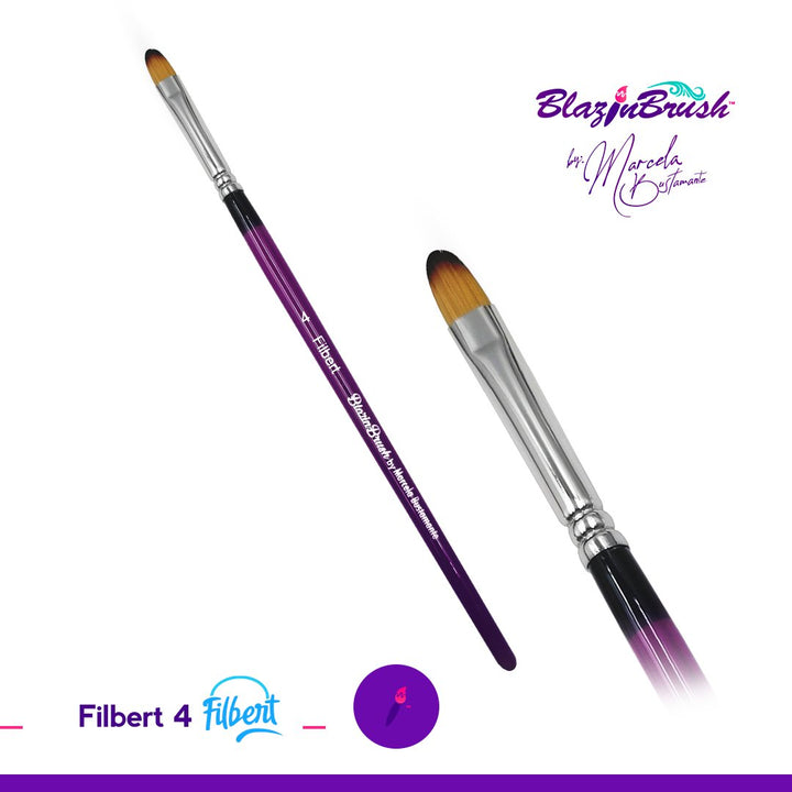 Blazin Face Painting Brush by Marcela Bustamante | Filbert 4 - Fusion Body Art