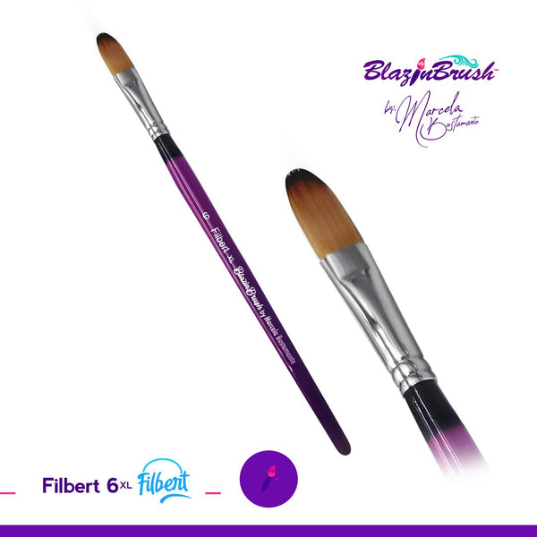 Blazin Face Painting Brush by Marcela Bustamante | Filbert 6XL - Fusion Body Art