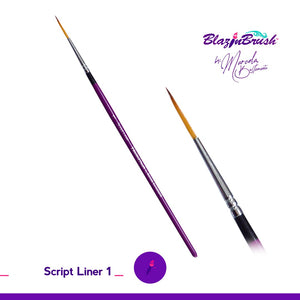 Blazin Face Painting Brush by Marcela Bustamante | Script Liner #1 Limited Edition - Fusion Body Art