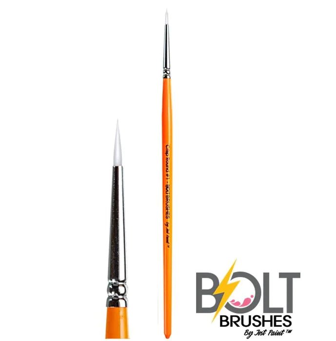 BOLT | Face Painting Brushes by Jest Paint - Crisp Round #1 - Fusion Body Art