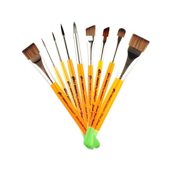 BOLT | Face Painting Brushes by Jest Paint - Set of 9 FIRM Brushes - Fusion Body Art