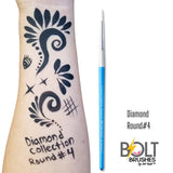BOLT | Face Painting Brushes | Diamond Collection - Round #4 - Fusion Body Art