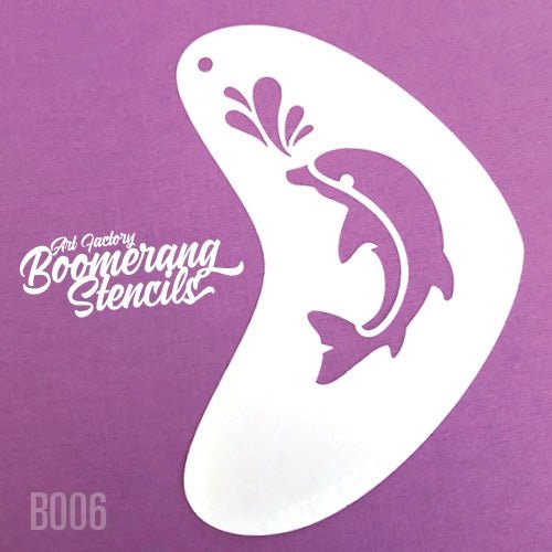 Boomerang Face Paint Stencil by Art Factory | Dolphin - B006 - Fusion Body Art