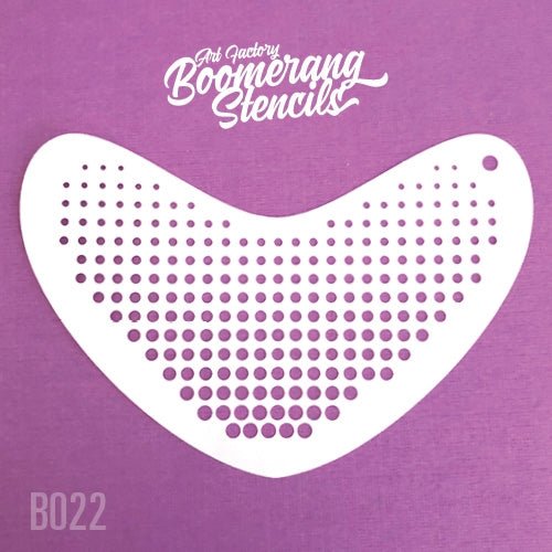 Boomerang Face Paint Stencil by Art Factory | Halftone - B022 - Fusion Body Art
