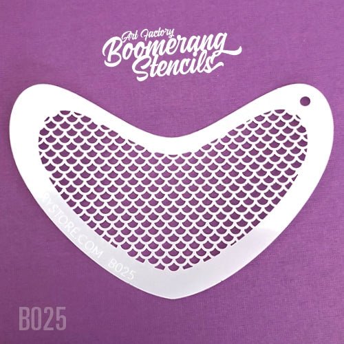 Boomerang Face Paint Stencil by Art Factory | Small Scale - B025 - Fusion Body Art