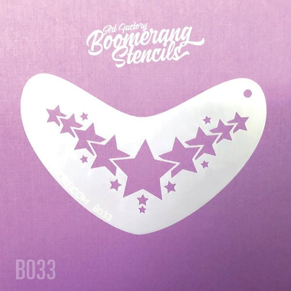 Boomerang Face Paint Stencil by Art Factory | Star crown - B033 - Fusion Body Art