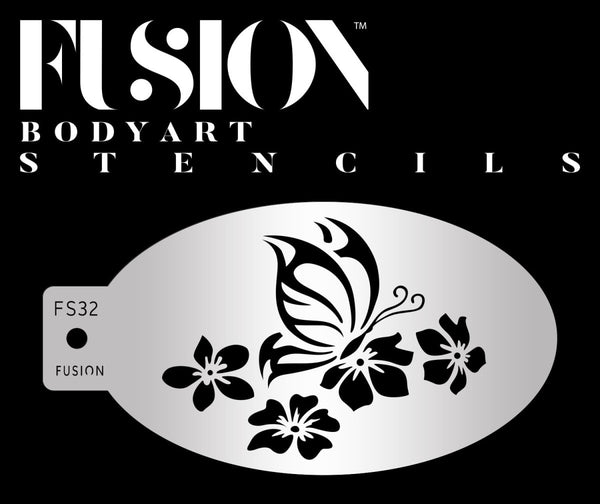 Butterfly Flutter Face Paint Stencil - FS32 - Fusion Body Art