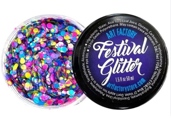 Festival Chunky Glitter Gel Confetti Glow - UV Reactive 35mL - Fusion Body Art