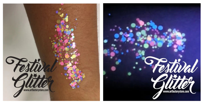 Festival Chunky Glitter Gel | Rave UV Reactive 35mL - Fusion Body Art