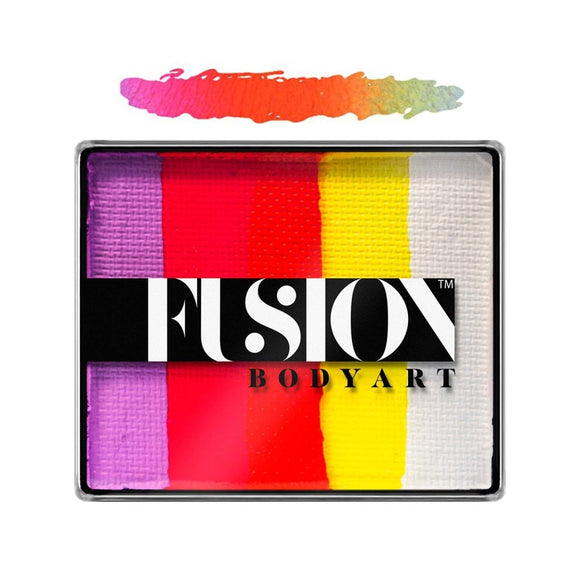 Fusion Body Art Face & FX Rainbow Cakes – Caribbean Sunset | 50g - (discontinued) - Fusion Body Art