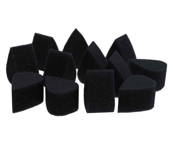 Fusion Body Art - Face Paint Petal Sponge | Charcoal Black 12PK - Fusion Body Art