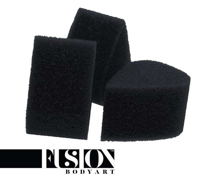 Fusion Body Art - Face Paint Petal Sponge | Charcoal Black 3PK - Fusion Body Art