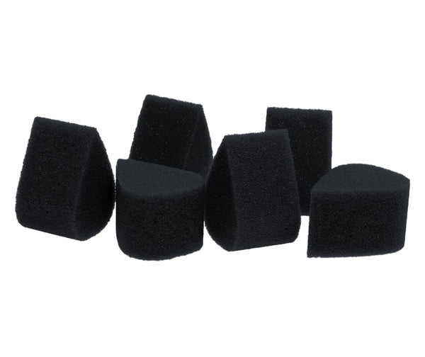 Fusion Body Art - Face Paint Petal Sponge | Charcoal Black 6PK - Fusion Body Art