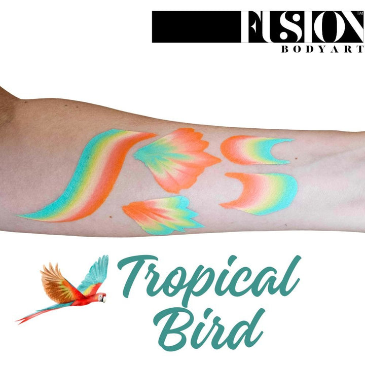 Fusion Body Art Face Painting Split Cakes – Tropical Bird | 30g - Fusion Body Art