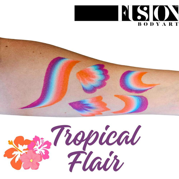 Fusion Body Art Face Painting Split Cakes – Tropical Flair | 30g - Fusion Body Art