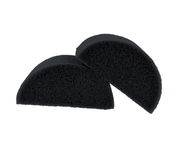 Fusion Body Art - Half Round Face Paint Sponge | Charcoal Black 2PK X 100 - Fusion Body Art