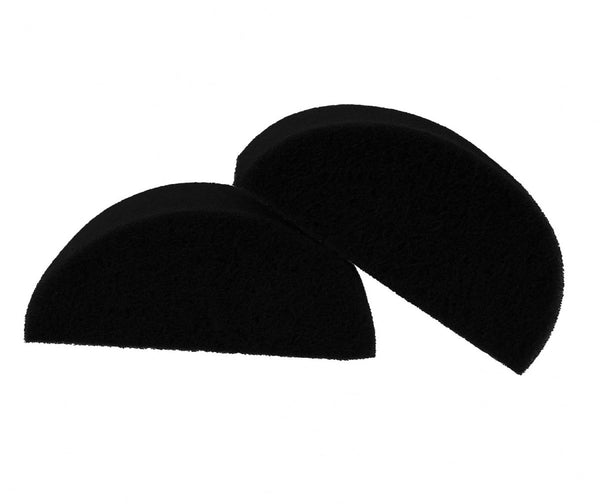 Fusion Body Art - Half Round Face Paint Sponge | Pure Black 2PK - Fusion Body Art
