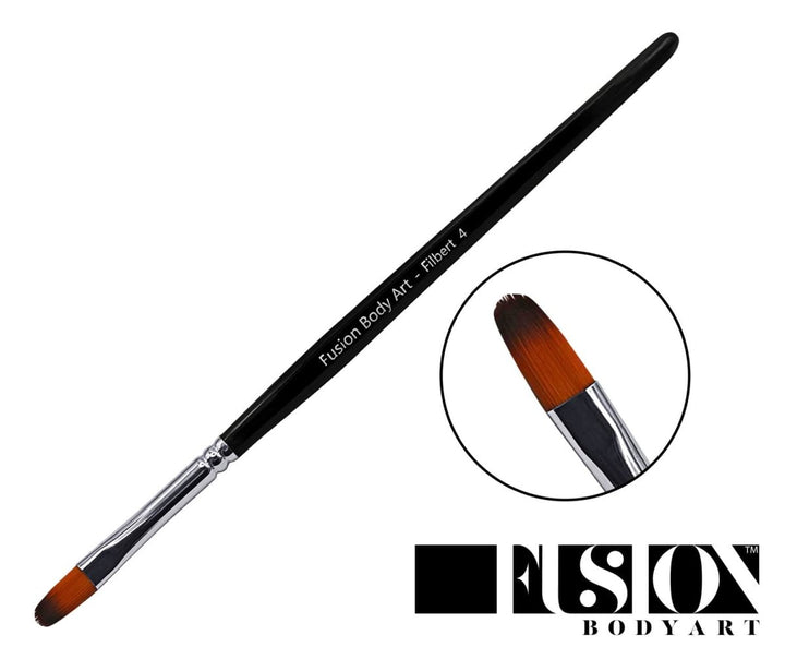 Fusion Body Art | Professional Face Paint Brush - Filbert 4 - Fusion Body Art