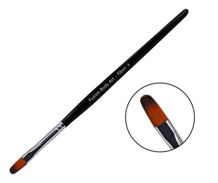 Fusion Body Art | Professional Face Paint Brush - Filbert 4 - Fusion Body Art