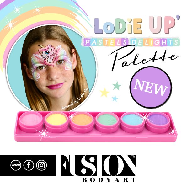 Fusion Face Painting Palette – Elodie's Pastel Delights Palette - Fusion Body Art