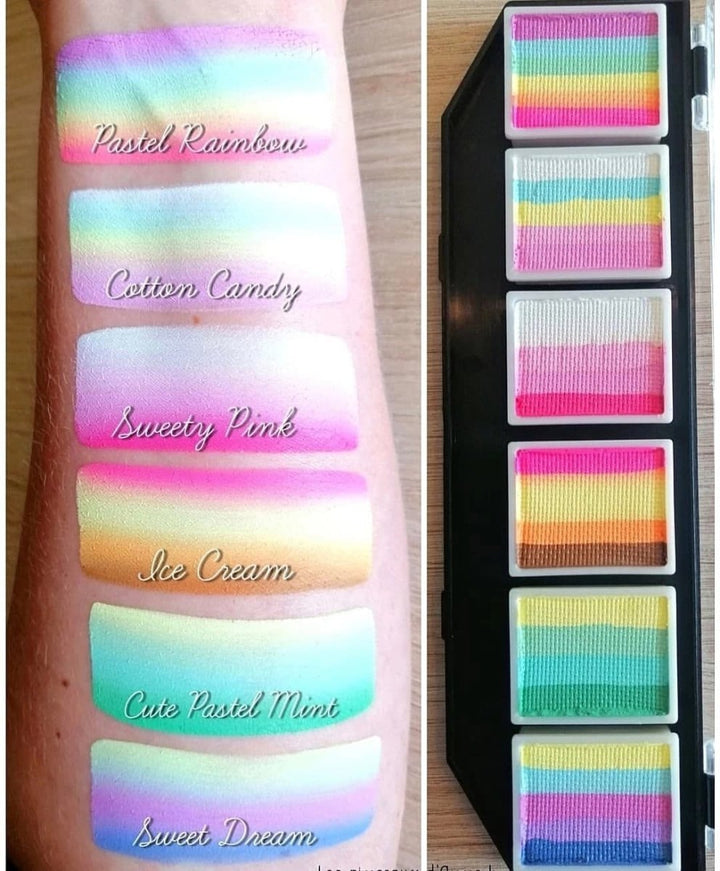 Fusion Face Painting Palette – Lodie Up Cute Pastel Rainbow Palette - Fusion Body Art