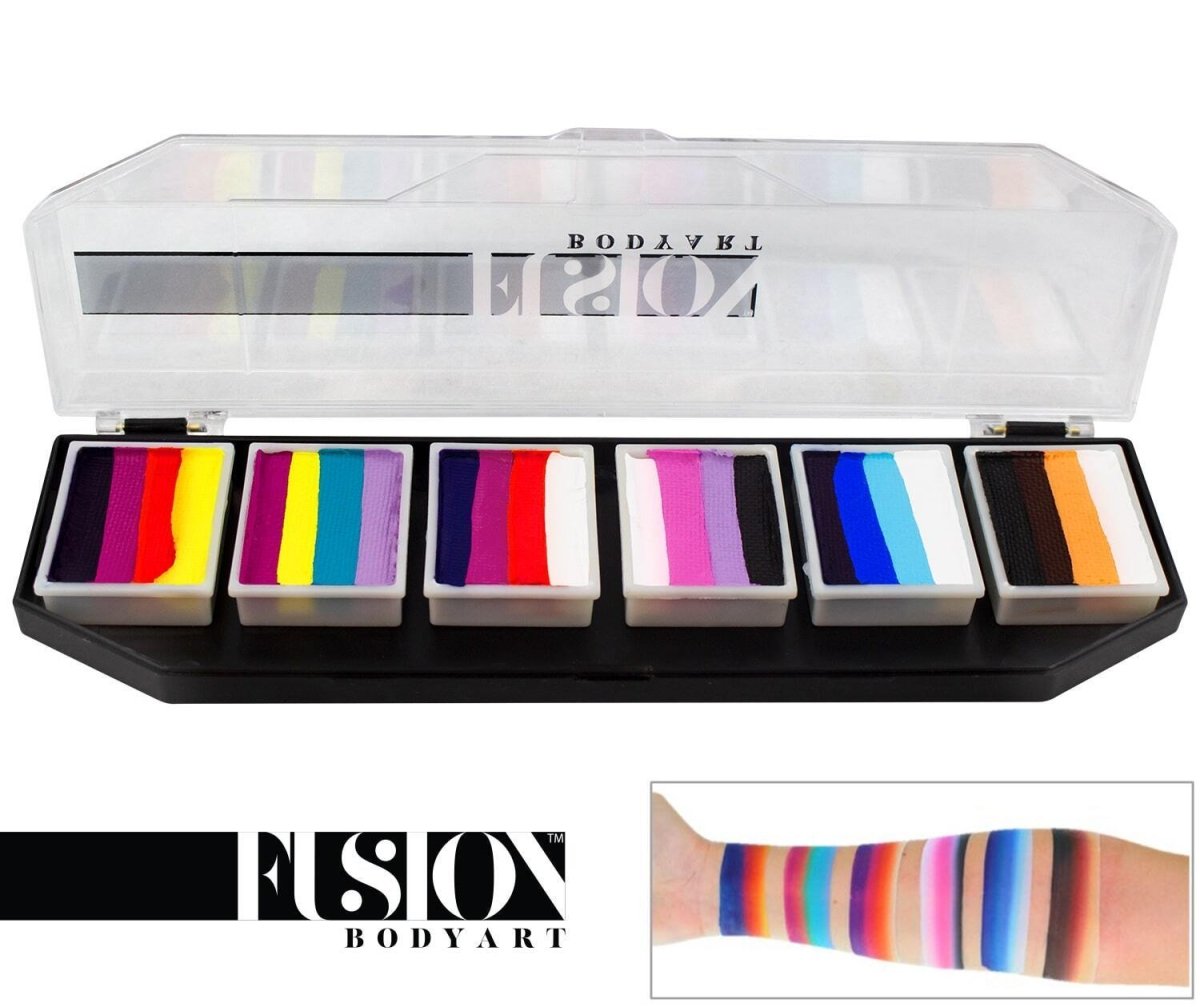 Fusion Body Art Ultimate Face Painting Palette - 24 Colors Professional Face Paint Set With Brush