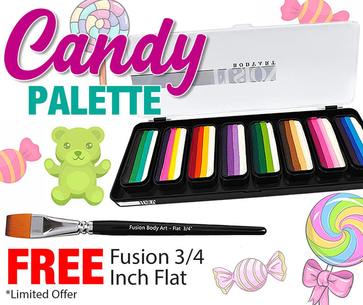 Fusion Thin Strokes | Candy Face Paint Palette - Fusion Body Art