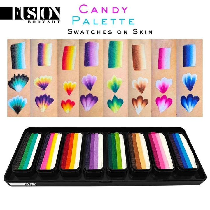 Fusion Thin Strokes | Candy Face Paint Palette - Fusion Body Art
