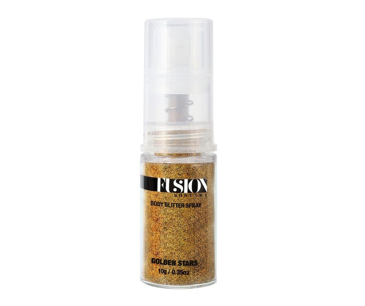 Glitter Pump Spray | Golden Stars - Holographic Gold - Fusion Body Art