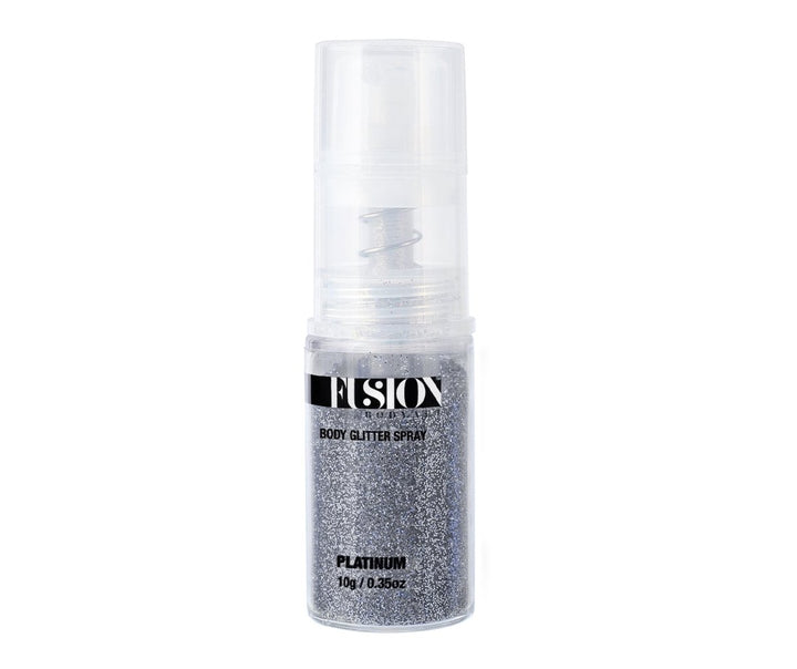 Glitter Pump Spray | Platinum - Metallic Silver Glitter - Fusion Body Art