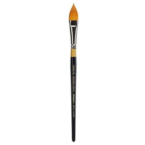 KingArt 9930 | Face Painting Brush - Original Gold Golden Taklon Oval Floral Petal #10 - Fusion Body Art