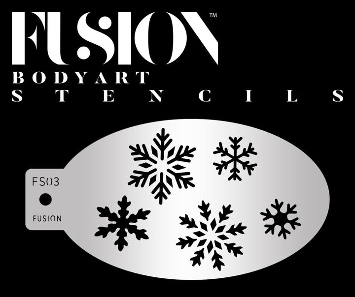 Let It Snow - Snowflakes Face Paint Stencil - FS03 - Fusion Body Art