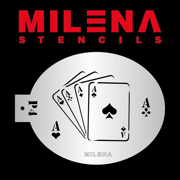 MILENA STENCILS | Face Painting Stencil - Ace of Spades P4 - Fusion Body Art