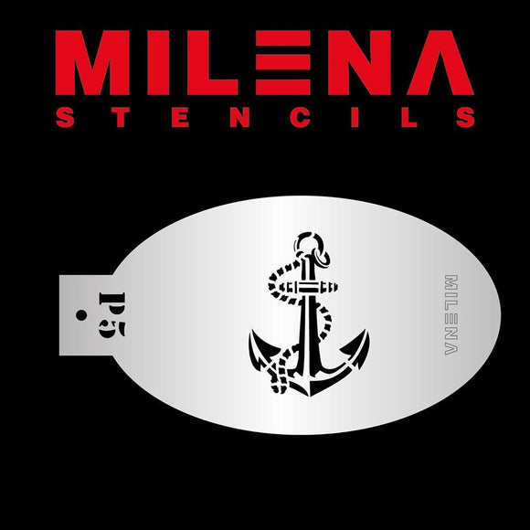 MILENA STENCILS | Face Painting Stencil - Anchor P5 - Fusion Body Art