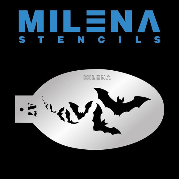 MILENA STENCILS | Face Painting Stencil - Bats A7 - Fusion Body Art