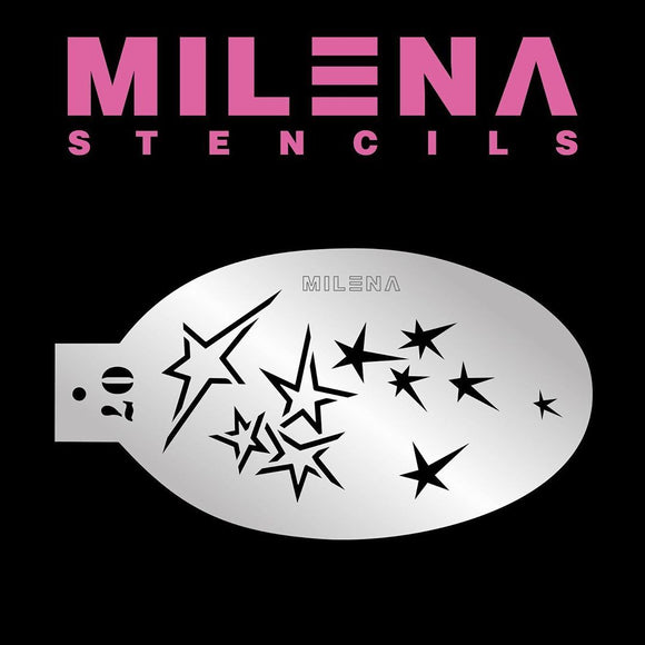 MILENA STENCILS | Face Painting Stencil - Comic Stars 07 - Fusion Body Art