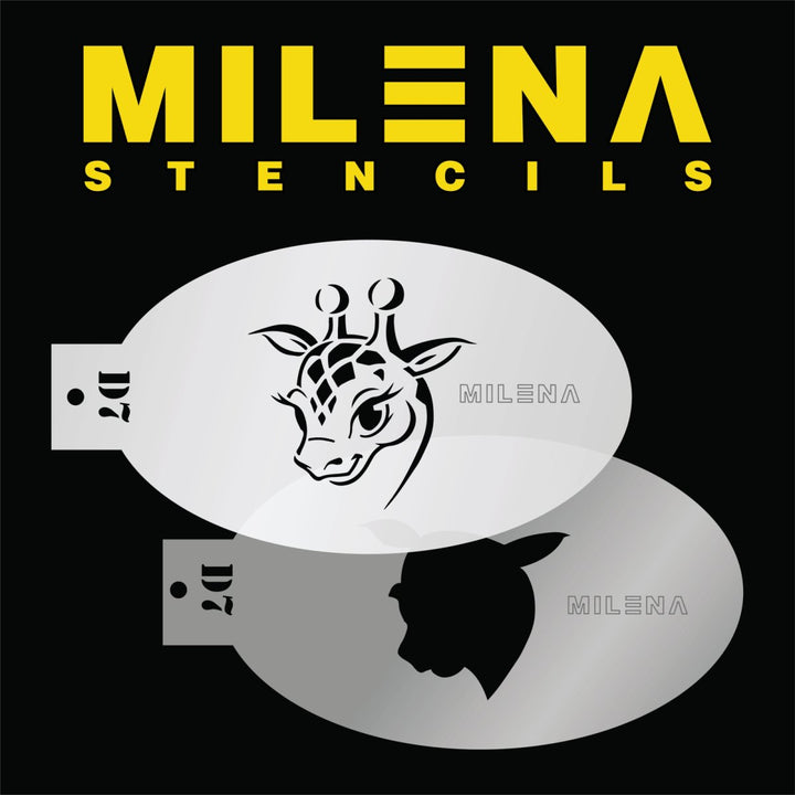 MILENA Face Painting Stencil - Cute Giraffe D7