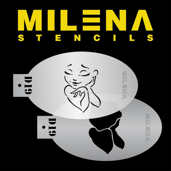 MILENA STENCILS | Face Painting Stencil - Dreamy Face D19 - Fusion Body Art