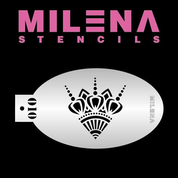 MILENA STENCILS | Face Painting Stencil - Henna Centerpiece 010 - Fusion Body Art