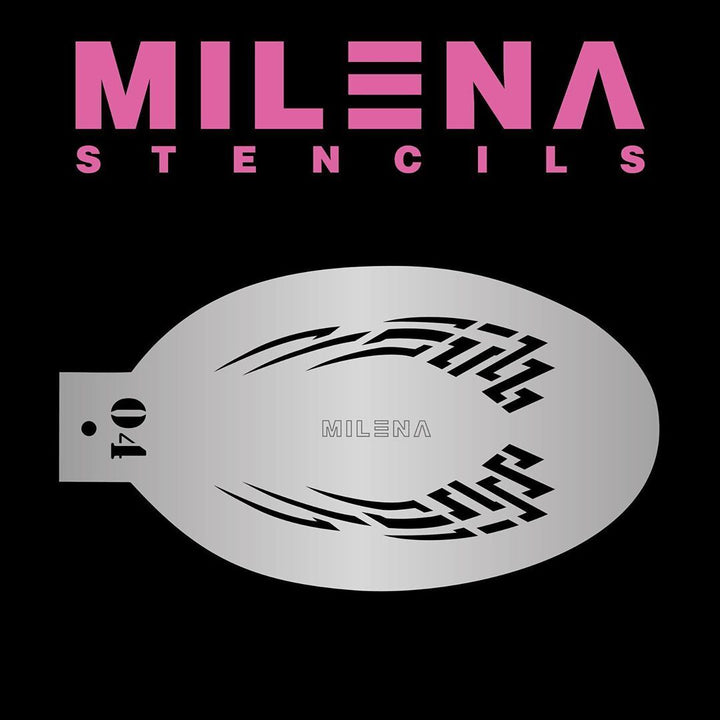 MILENA STENCILS | Face Painting Stencil - Jagged Tribal 04 - Fusion Body Art