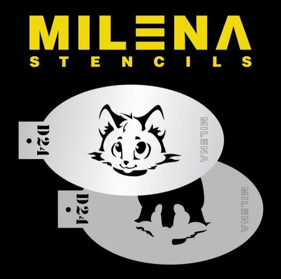 Milena Stencils | Face Painting Stencil - Kitty Cat | New - Fusion Body Art